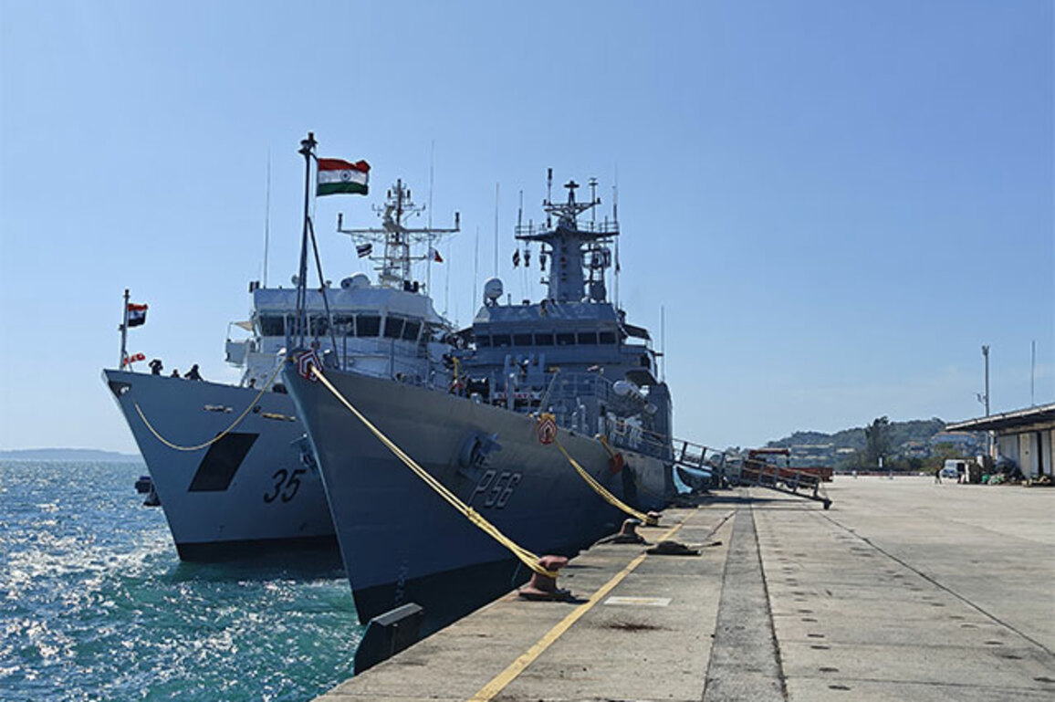 First Indian Navy training squadron arrives in Thailand