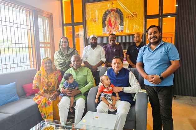 Uttarakhand CM Pushkar Singh Dhami meets family of MLA Arvind Pandey in Udham Singh Nagar