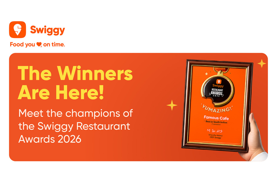 Swiggy Restaurant Awards 2026 Witness Record-Breaking Participation: Winners Announced Across 160+ Cities