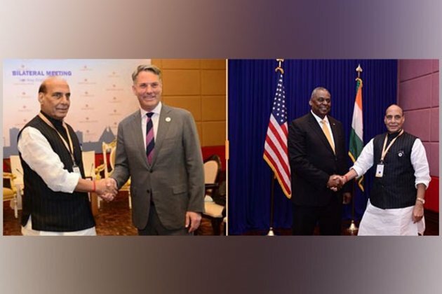 Defence Minister Rajnath Singh meets counterparts from US and Australia in Cambodia