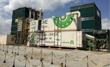  A Loesche mobile ore grinding plant.