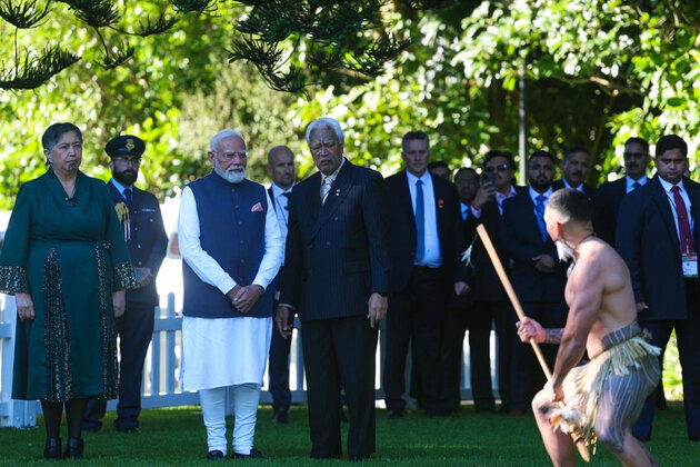 PM Modi receives traditional Maori powhiri welcome at Government House in Auckland