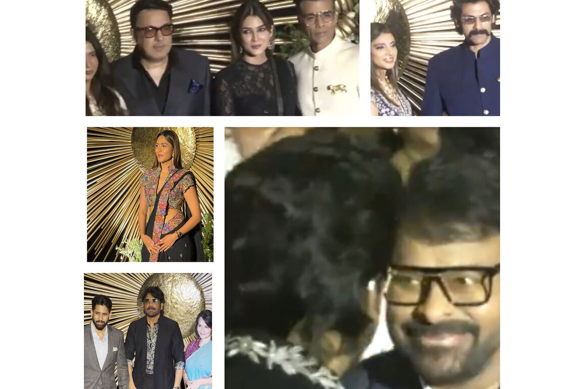 Chiranjeevi, Neena Gupta, Nagarjuna, Karan Johar, Kriti Sanon attend Rashmika-Vjay's wedding reception