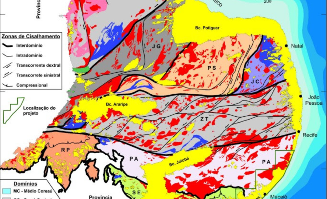Mapa do SGB-CPRM sobre Bacia do Alagoas