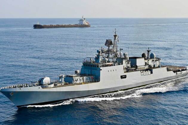 Indian Navy ensures safe transit of merchant vessels MV Union Mariner, Dagher through Bab-el-Mandeb Strait