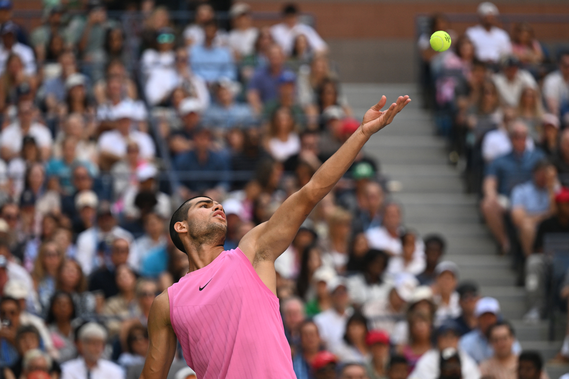 (SP)U.S.-NEW YORK-TENNIS-US OPEN-MEN'S SINGLES-ALCARAZ VS RINDERKNECH