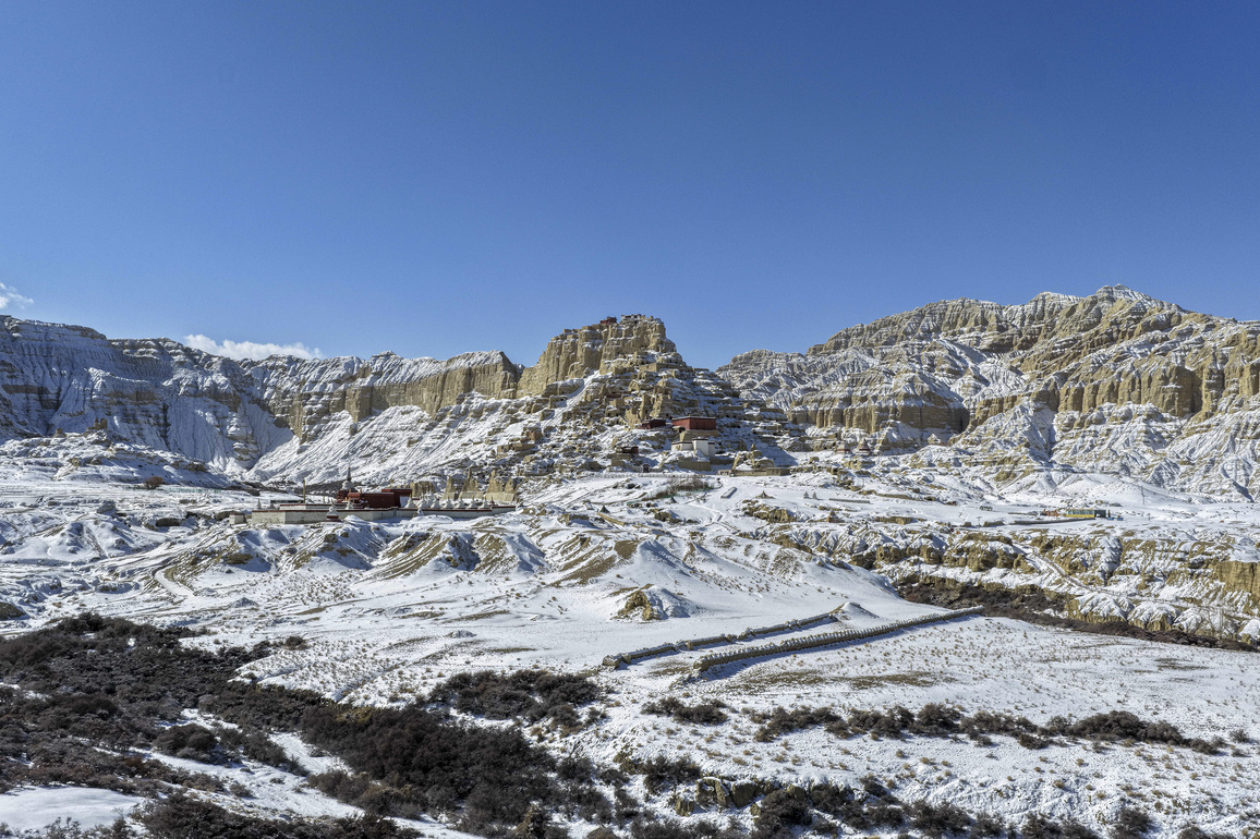(InXizang) CHINA-XIZANG-NGARI-CULTURAL RELICS-SNOW-SCENERY (CN)