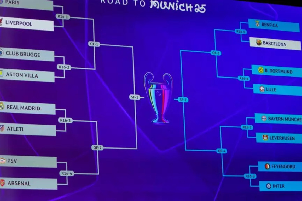 PSG draws to play Liverpool in Champions League last 16