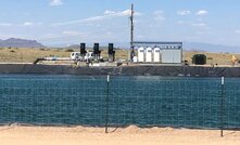 The completed pregnant leach solution (PLS) pond at Excelsior Mining's Gunnison copper project in Arizona, US