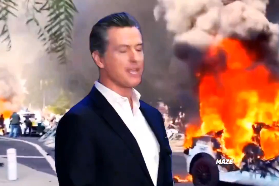 The media may praise Newsom for attacking Alabama while L.A. is in chaos  but his point is weak