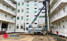 Menard’s bunker project in Phnom Penh City, Cambodia, is utilising Controlled Modulus Column technology. Credit: Menard