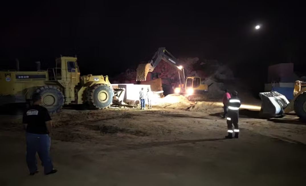 Trabalhador foi esmagado