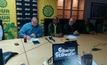 Sibanye-Stillwater CEO Neal Froneman and AMCU president Joseph Mathunjwa sign an agreement to end the five-month strike