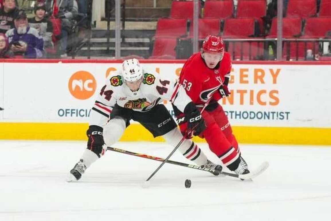 Oliver Moore, Blackhawks have last laugh against Canes