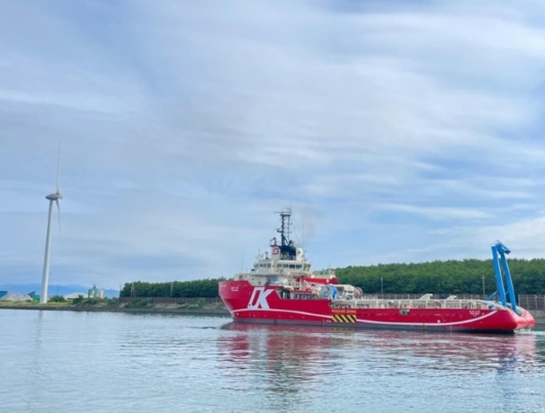 In September 2024, the geotechnical survey vessel EK HAYATE, owned by EKGS, entered service as a Japanese-flagged vessel capable of providing offshore drilling, sampling and in-situ testing. Credit: “K” Line Wind Services