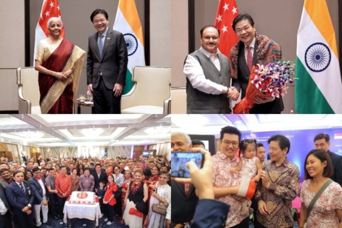 Singapore PM Wong calls New Delhi visit "productive", joins SG60 reception