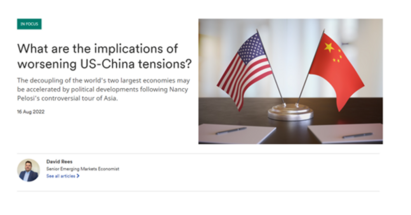 Tensions between the US and China worsen