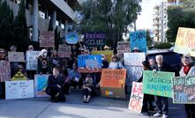  Yesterday's Lock the Gate protest. Source: Lock the Gate