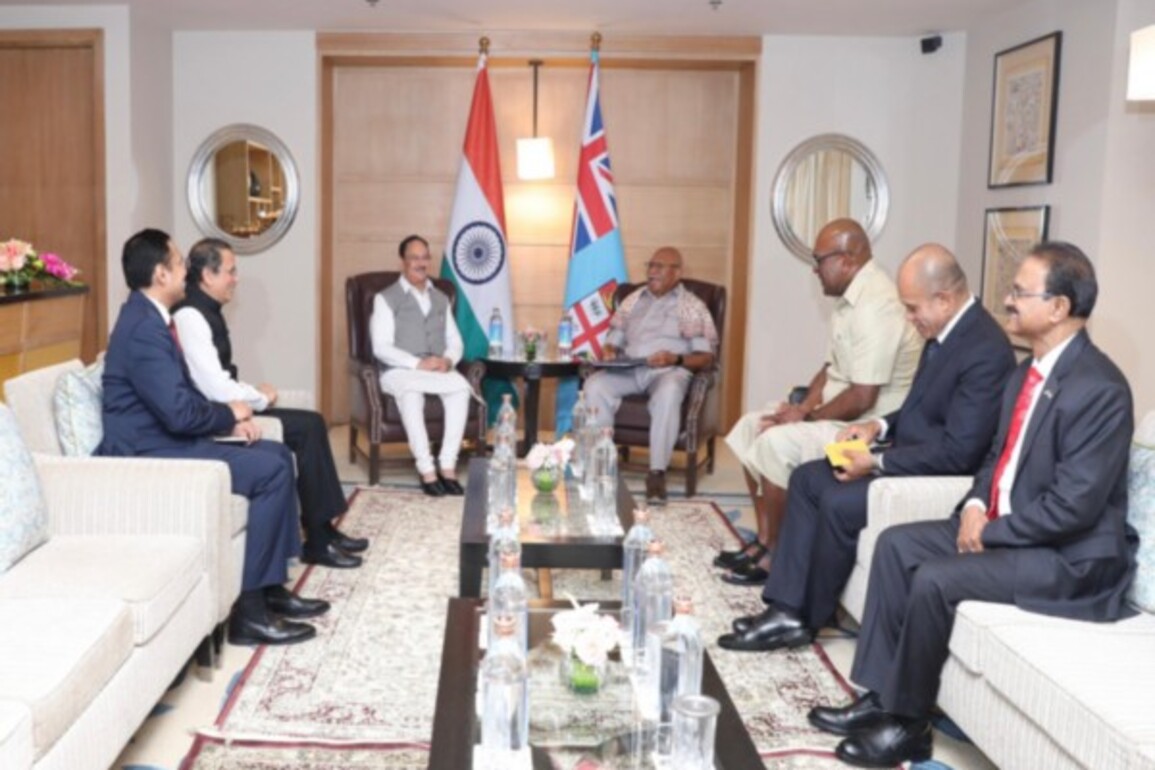 Union Min Nadda holds talks with Fiji PM under 'Know BJP' initiative