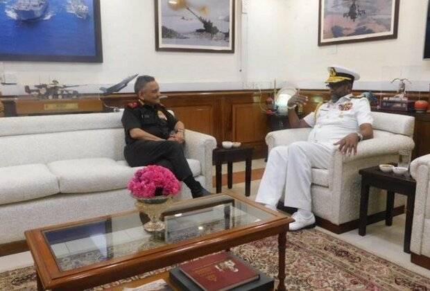 Sri Lanka Navy Commander Priyantha Perera calls on CDS Gen Anil Chauhan