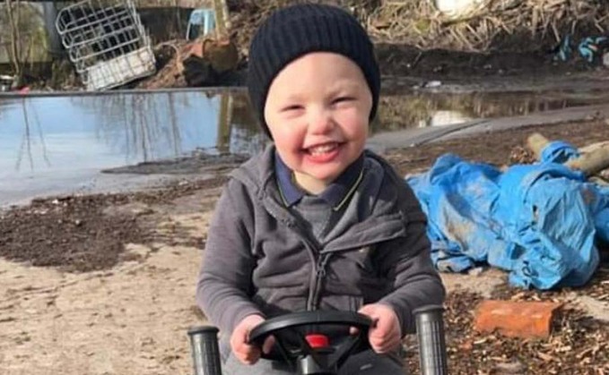 Neil Speakman was sentenced on Friday (February 28) for failing to ensure the health and safety of his three-year-old son Albie (pictured) who died after being struck by a telehandler in 2022.