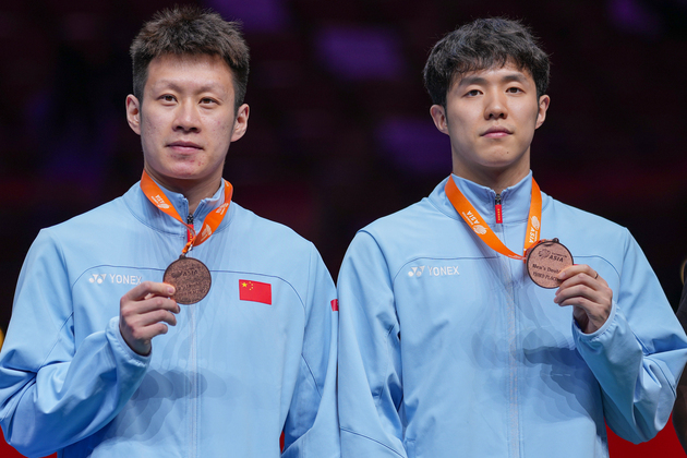 (SP)CHINA-NINGBO-BADMINTON-ASIA CHAMPIONSHIPS 2026-MEN'S DOUBLES-AWARDING CEREMONY(CN)