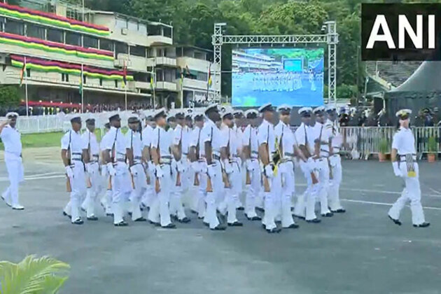 Indian Navy contingent takes part in National Day parade of Mauritius