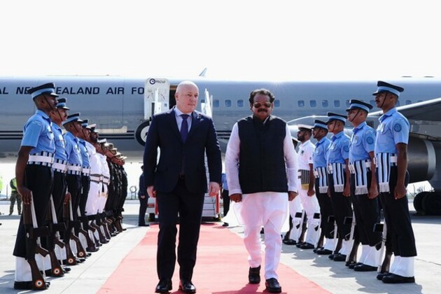New Zealand PM Christopher Luxon arrives in Delhi