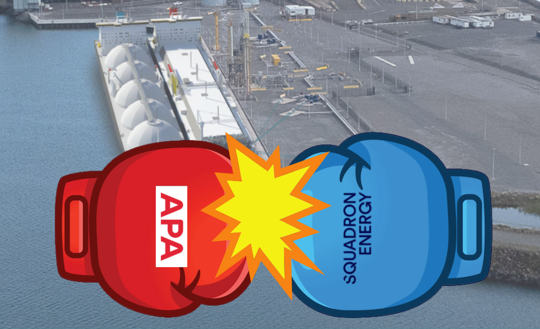 A war of words has ignited between APA and Squadron Energy over the cost of LNG imports 