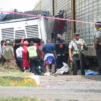 10 dead, over 40 injured after double-decker hit by train in central Mexico