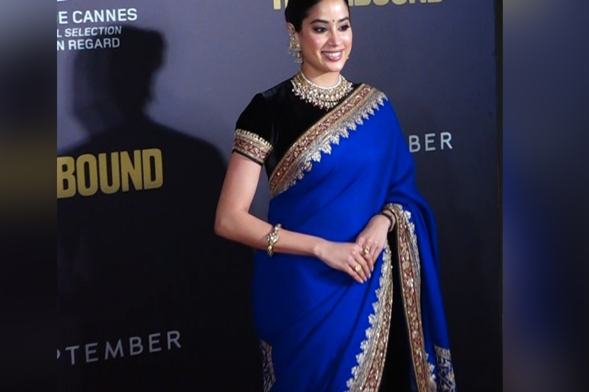 Janhvi Kapoor steps out in late mother Sridevi's saree for 'Homebound' special screening; check pics