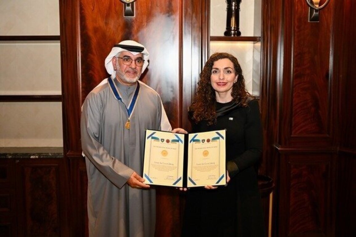 Kosovo President awards Presidential Medal of Merit to Emirates Red Crescent