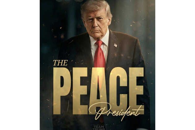 US President Donald Trump shares a post claiming him to be "The Peace President"