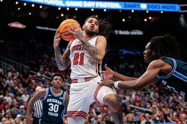 No. 5 Houston rides late surge into clash vs. No. 14 Kansas
