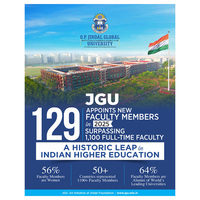 JGU Appoints 129 World Class Faculty Members: a Historic Leap in Indian Higher Education