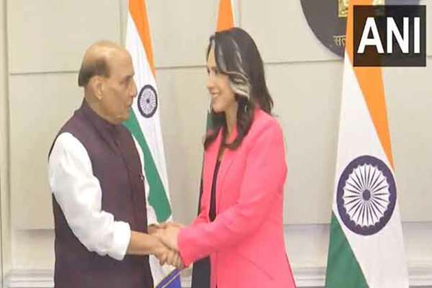 Defence Minister Rajnath Singh, US Intelligence Chief Tulsi Gabbard hold talks in Delhi