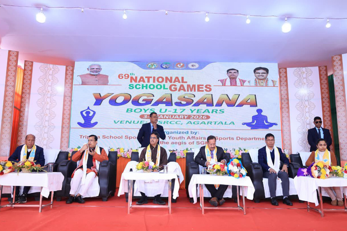 Tripura CM Manik Saha inaugurates 69th National School Games Yogasana Championship in Agartala
