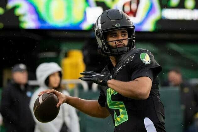 No. 9 Oregon tries to avoid upset at Iowa on path to CFP