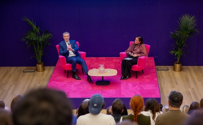 (L-R) California Governor Gavin Newsom in conversation with Octopus Energy Generation CEO Zoisa North-Bond | Credit: Octopus Energy Generation