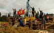 Drilling blocked by protest group