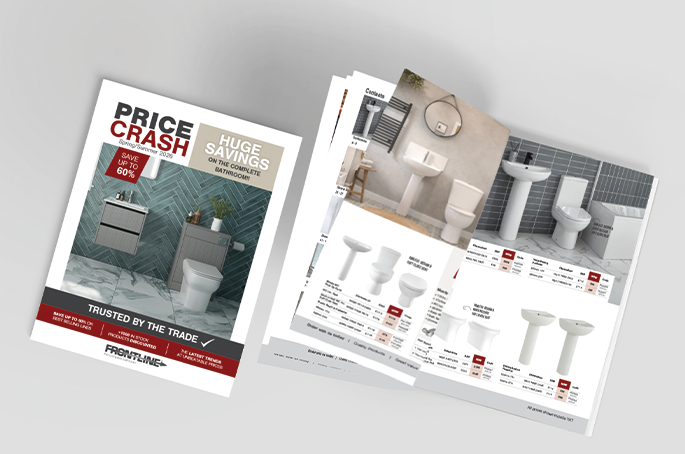 Frontline Bathrooms launches new Price Crash brochure