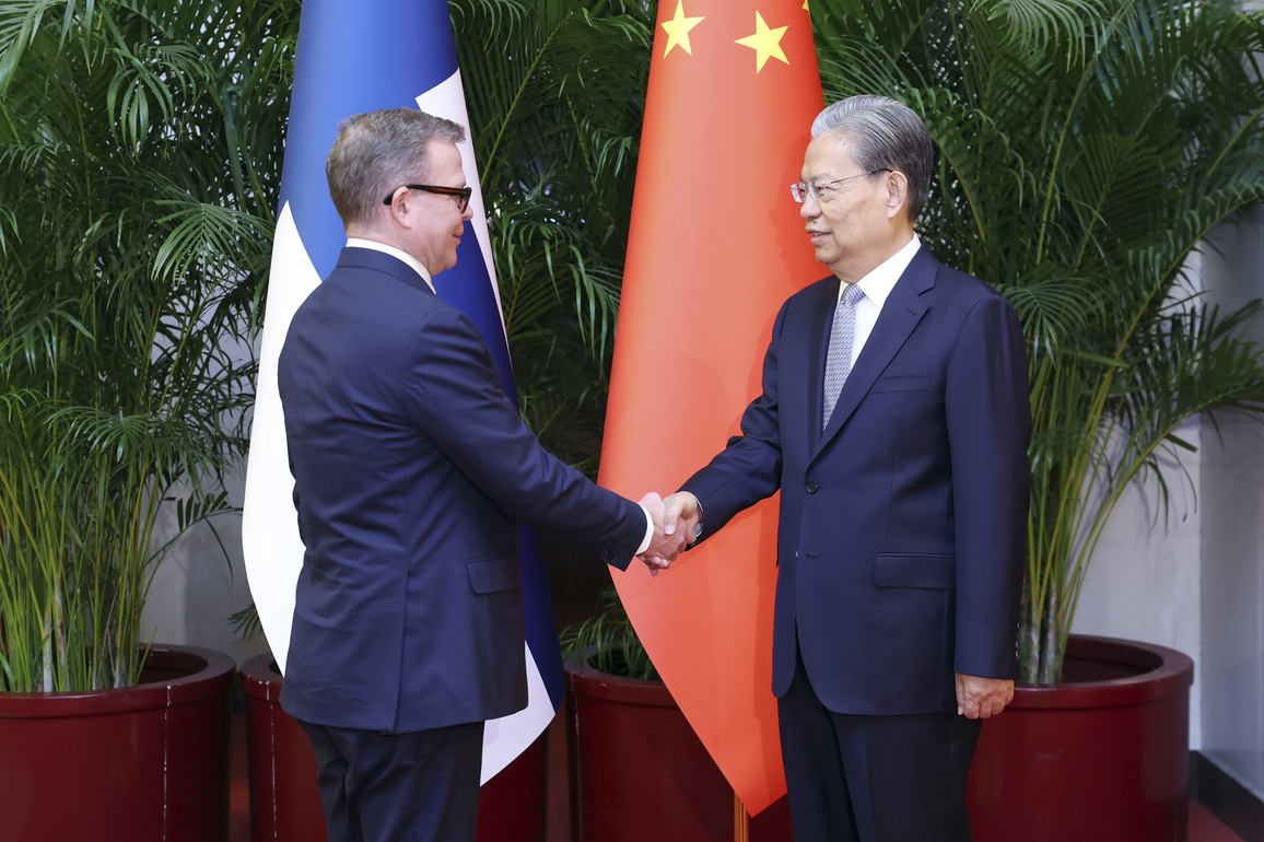 CHINA-BEIJING-ZHAO LEJI-FINLAND-PM-MEETING (CN)