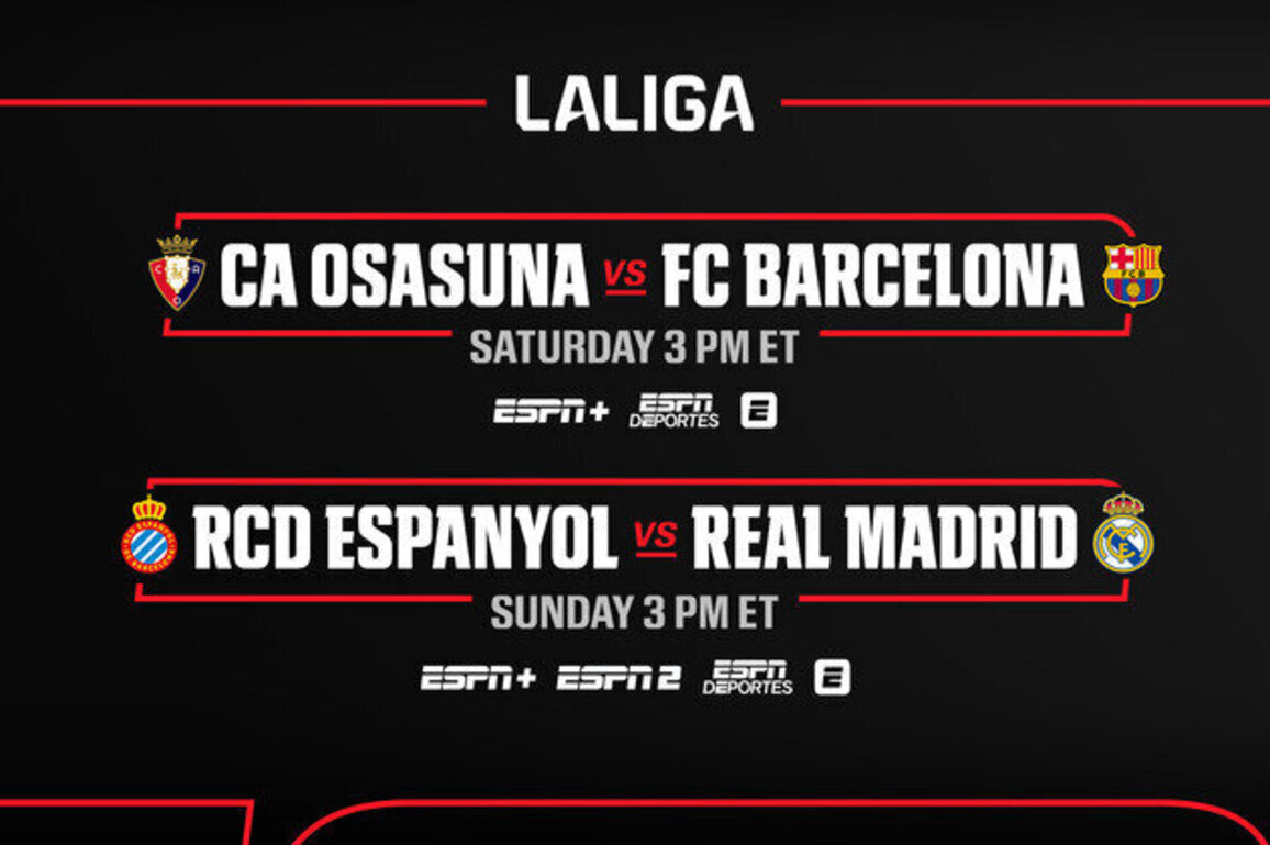 LALIGA title on the line, the second leg of the UEFA Women's Champions League semifinals headline the weekend of soccer across ESPN