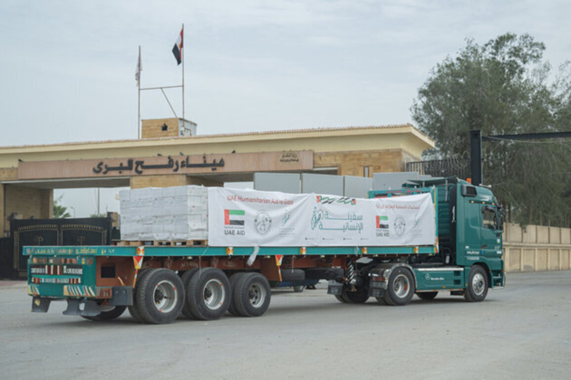 First aid batch from Saqr Humanitarian Ship enters Gaza under Operation Chivalrous Knight 3