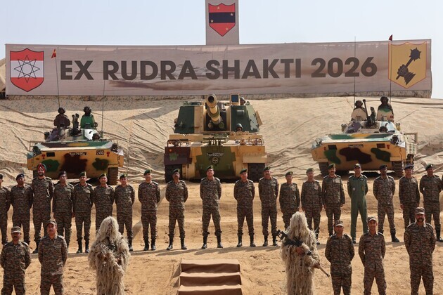 Southern Command chief reviews Exercise Rudra Shakti at Pokhran