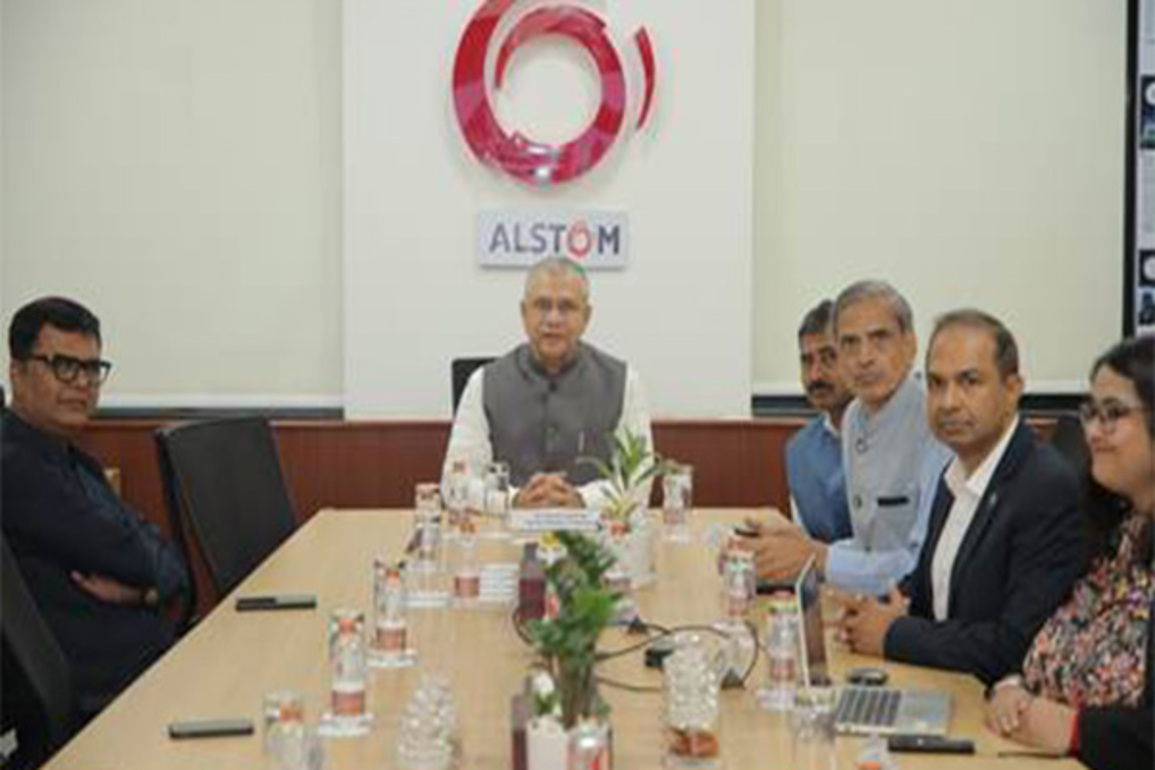 Union Minister Ashwini Vaishnaw reviews operations at Savli Facility of Alstom in Vadodara