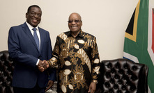 The Zimbabwe mining industry hopes the arrival of Emmerson Mnangagwa as president bodes well for further investment in the country (pictured left with South Africa president Jacob Zuma)
