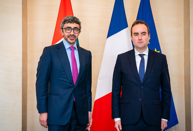 UAE Foreign Minister Abdullah bin Zayed meets French Minister of Armed Forces in Paris