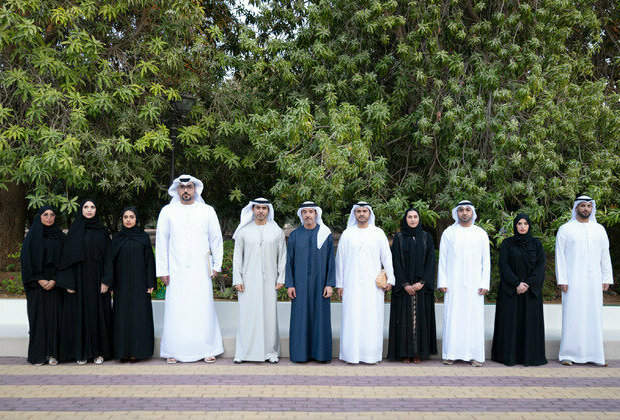 Hazza bin Zayed receives ECSSR delegation