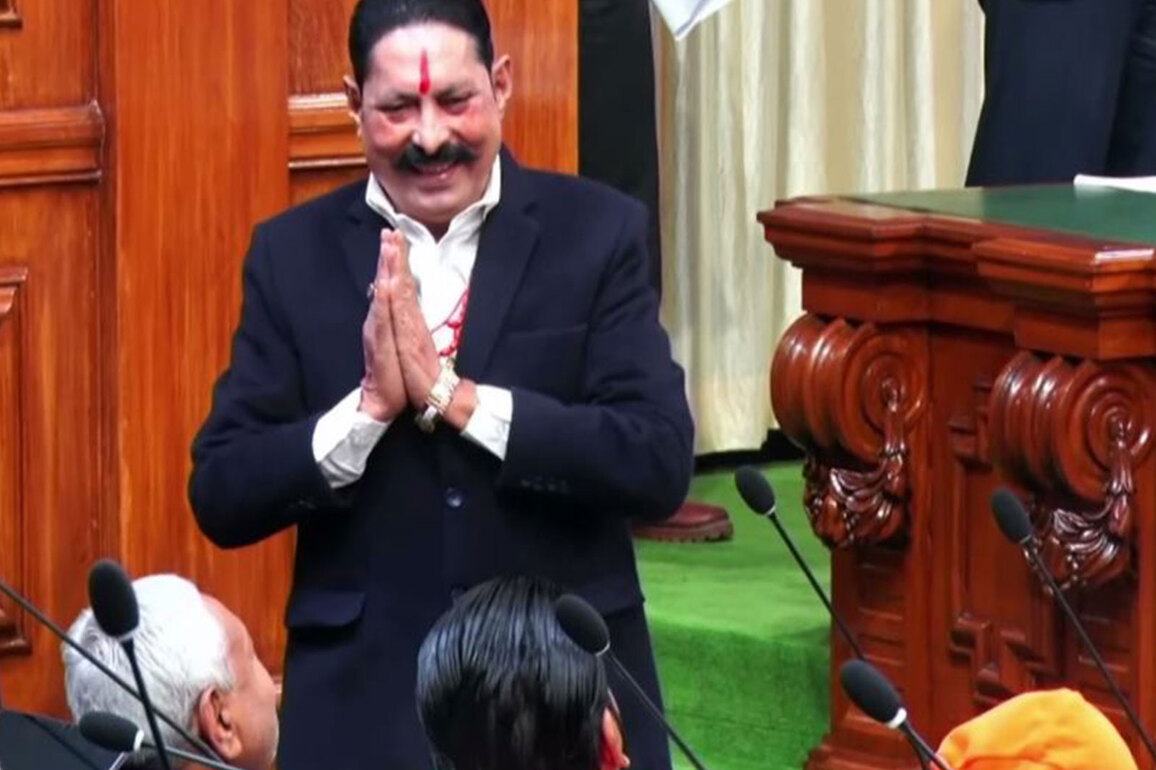 JD(U) MLA Anant Singh takes oath in Bihar Vidhan Sabha assembly